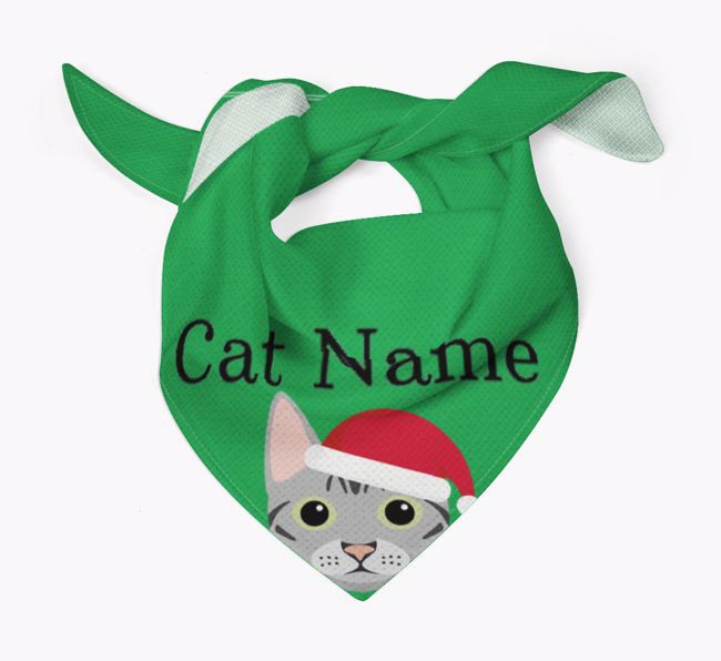 'Peeking' Christmas Icon - Personalised {breedFullName} Bandana